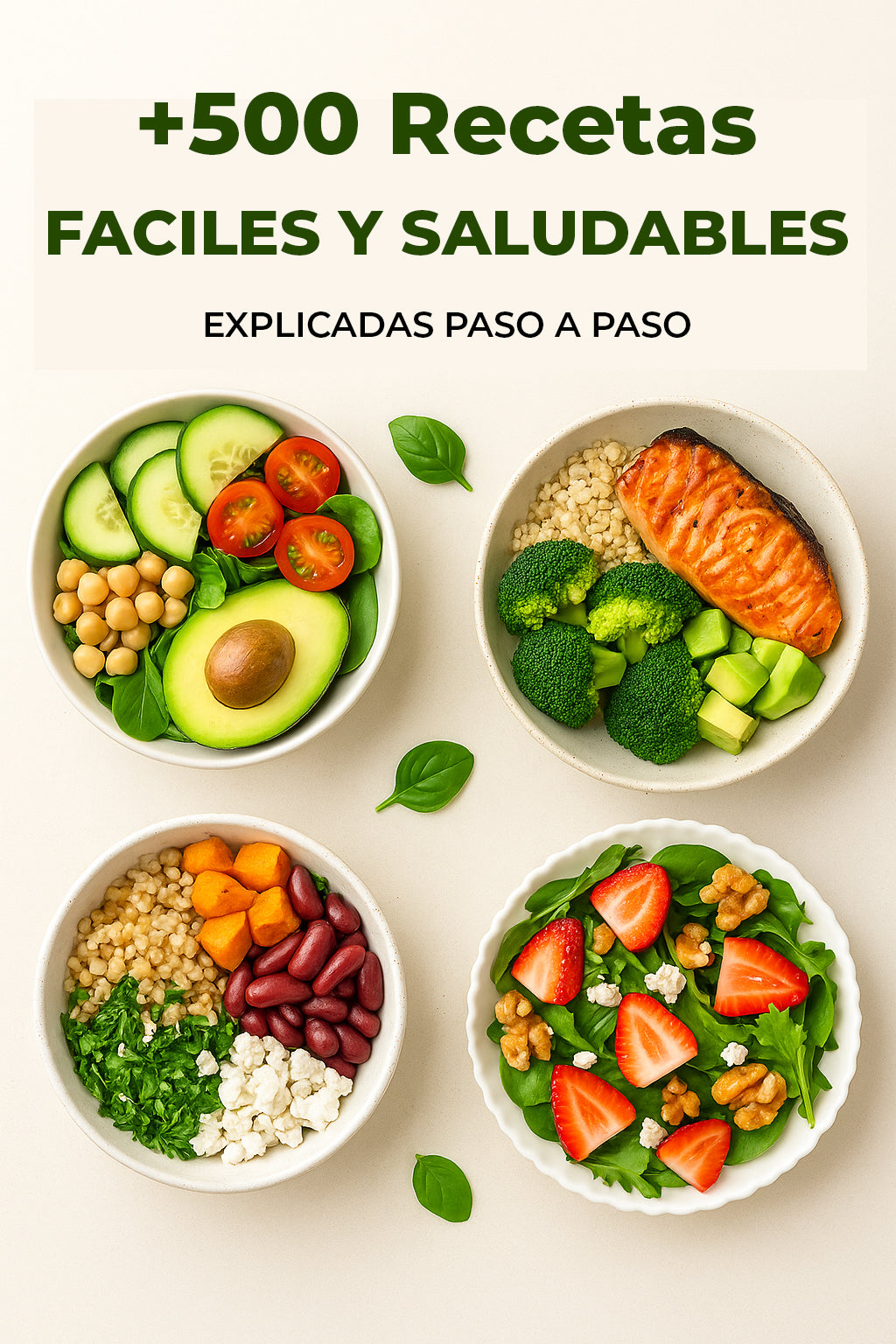 +500 Recetas Efectivas - Guía definitiva de Alimentación y Fitness - Ebook PDF Español